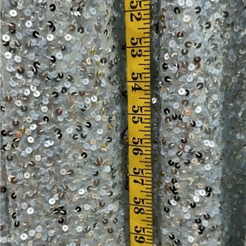 Mac Duggal Sparkling Blue Sequin Maxi Dress - Picture 7 of 7